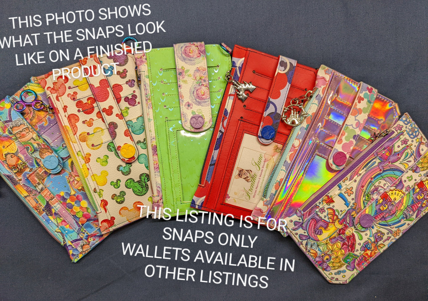 Mouse and Castle Fashion Spring Snaps 15mm SNAPS ONLY