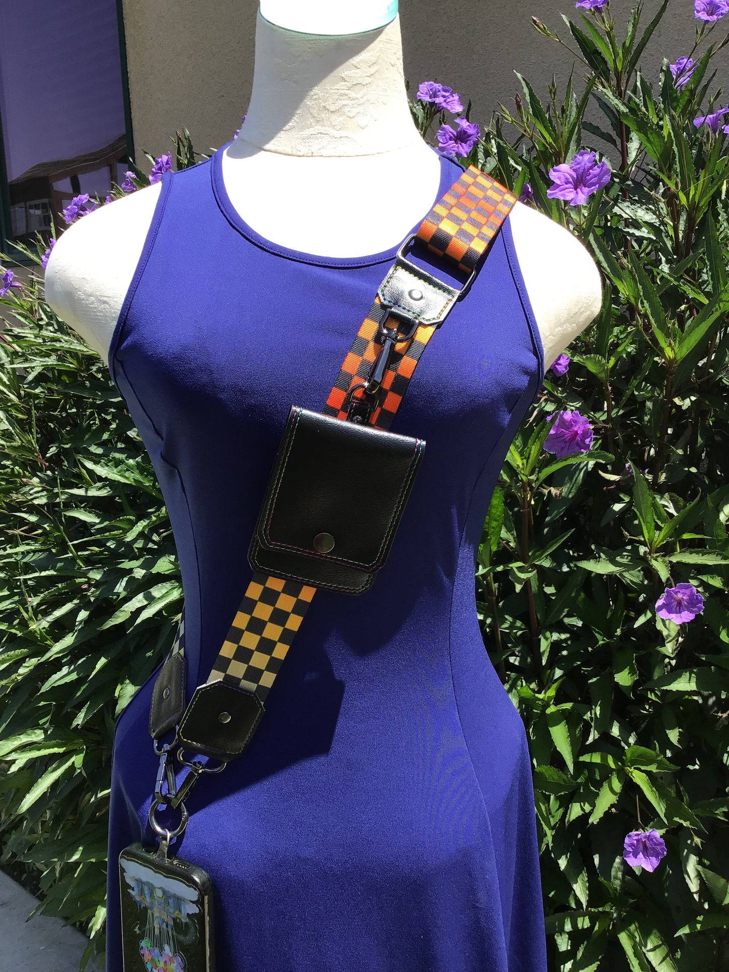 Checkered Dreams Cell Phone Sling with Wallet