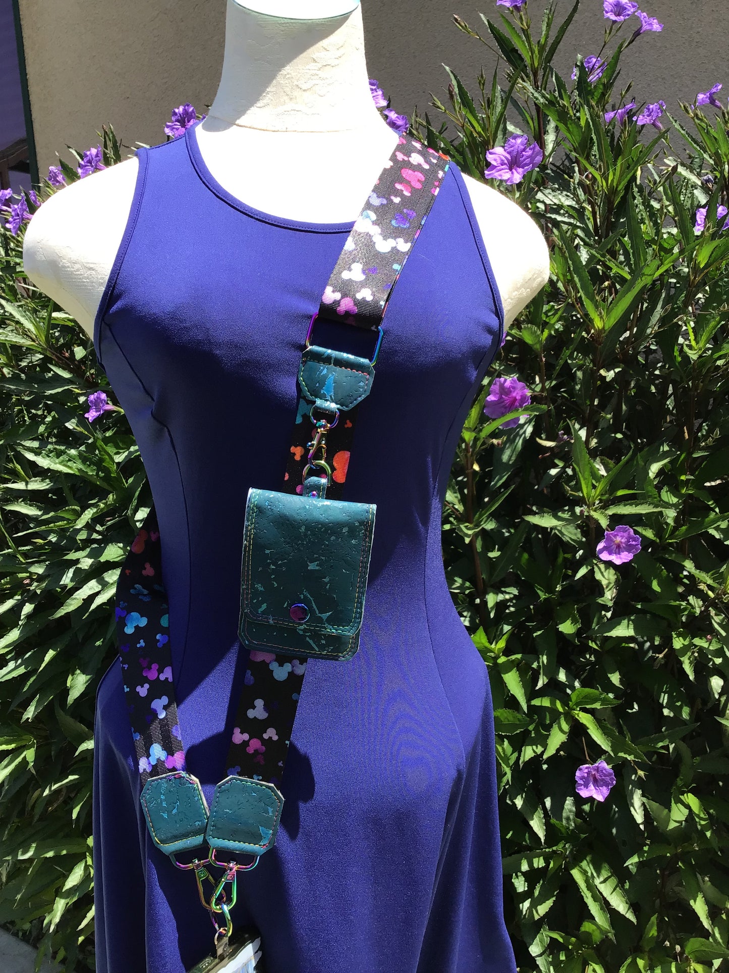 Teal Dreams Cell Phone Sling with Wallet