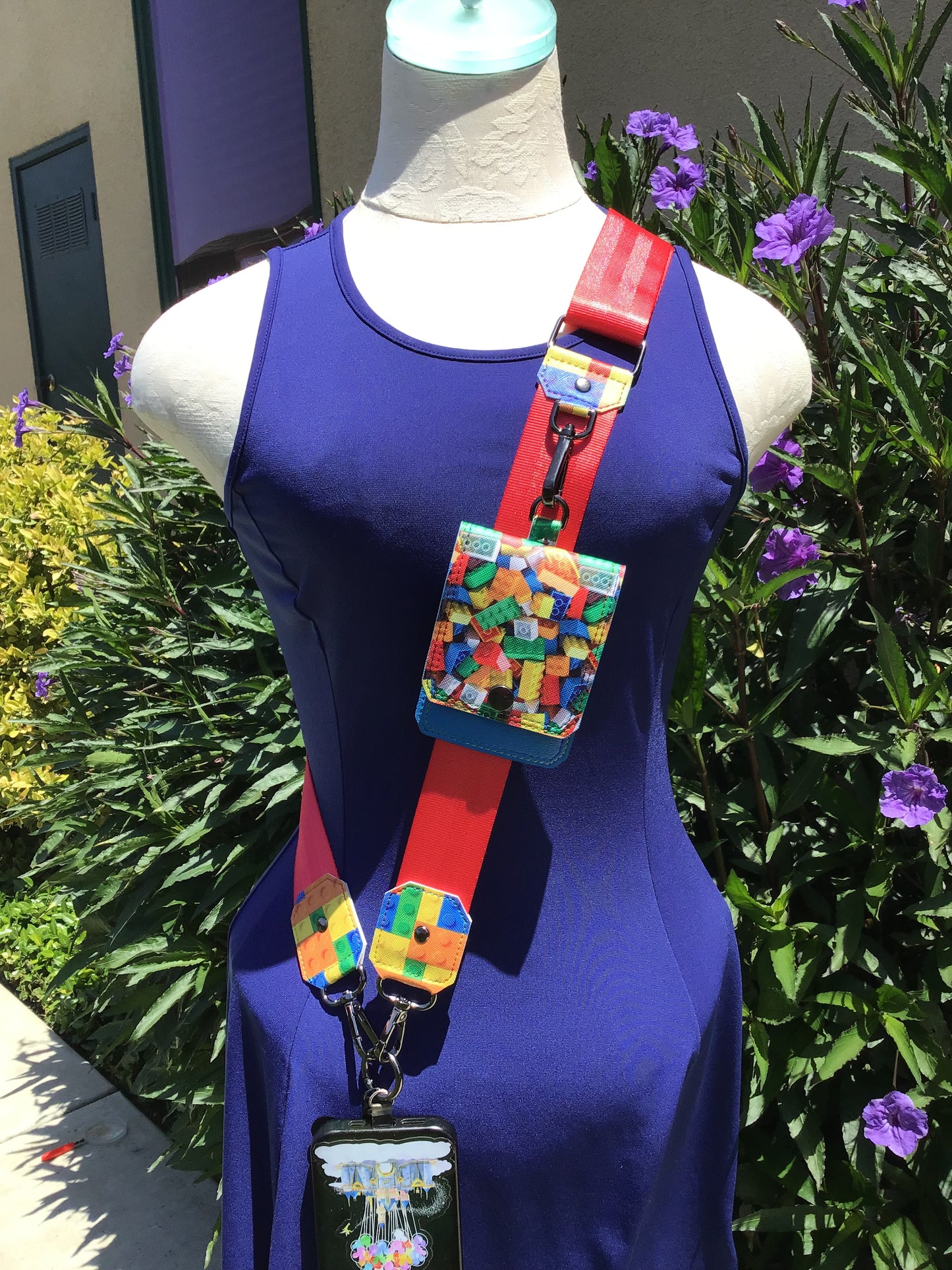 Building Blocks Cell Phone Sling with Wallet