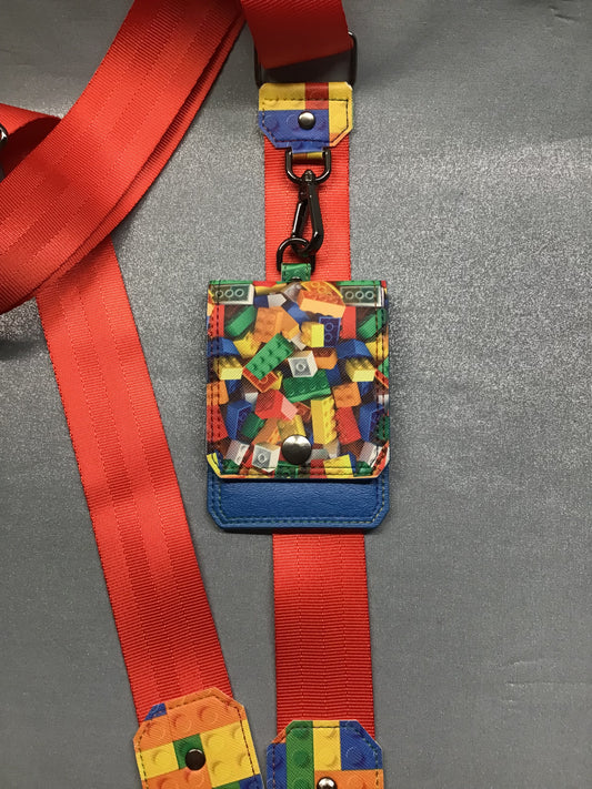 Building Blocks Cell Phone Sling with Wallet